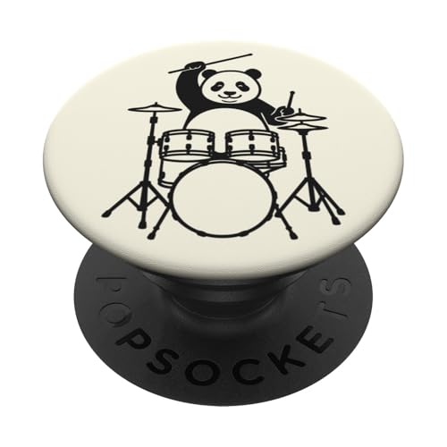 Lustiger Panda-Schlagzeuger, Schlagzeug, Musikliebhaber, Jungen und Mädchen PopSockets Klebender PopGrip Lustiger Panda-Schlagzeuger, Schlagzeug, Musikliebhaber, Jungen und Mädchen PopSockets Klebender PopGrip von ANIMALDRUMSNROLL