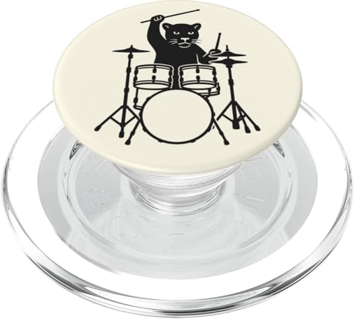 Lustiger Panther-Schlagzeuger, Schlagzeug, Musikliebhaber, Jungen und Mädchen PopSockets PopGrip für MagSafe Lustiger Panther-Schlagzeuger, Schlagzeug, Musikliebhaber, Jungen und Mädchen PopSockets PopGrip für MagSafe von ANIMALDRUMSNROLL