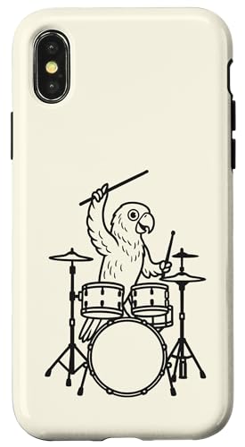 Lustiger Papagei, Schlagzeuger, Schlagzeug, Musikliebhaber, Jungen und Mädchen Hülle für iPhone X/XS Lustiger Papagei, Schlagzeuger, Schlagzeug, Musikliebhaber, Jungen und Mädchen Hülle für iPhone X/XS von ANIMALDRUMSNROLL