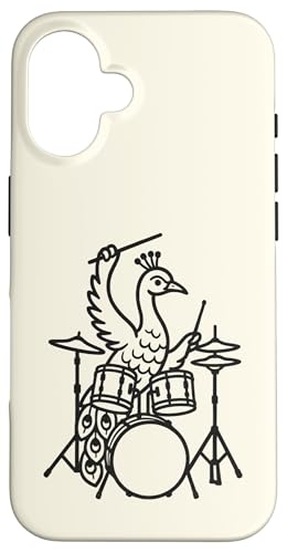 Lustiger Pfauen-Schlagzeuger, Schlagzeuger, Musikliebhaber, Jungen und Mädchen Hülle für iPhone 16 Lustiger Pfauen-Schlagzeuger, Schlagzeuger, Musikliebhaber, Jungen und Mädchen Hülle für iPhone 16 von ANIMALDRUMSNROLL