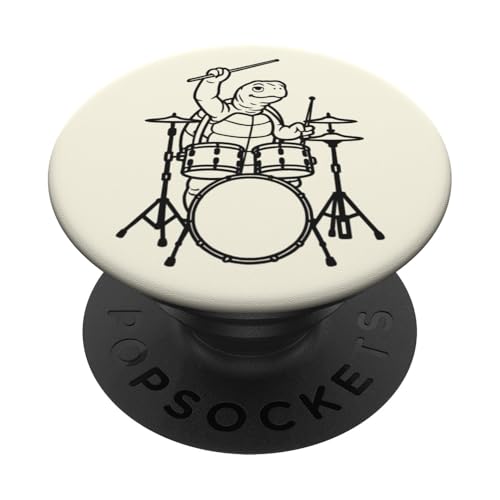 Lustiger Schildkröten-Schlagzeuger, Schlagzeuger, Musikliebhaber, Jungen und Mädchen PopSockets Klebender PopGrip Lustiger Schildkröten-Schlagzeuger, Schlagzeuger, Musikliebhaber, Jungen und Mädchen PopSockets Klebender PopGrip von ANIMALDRUMSNROLL