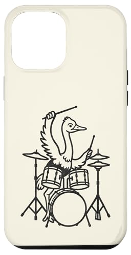 Lustiger Strauß-Schlagzeuger, Schlagzeug, Musikliebhaber, Jungen und Mädchen Hülle für iPhone 12 Pro Max von ANIMALDRUMSNROLL