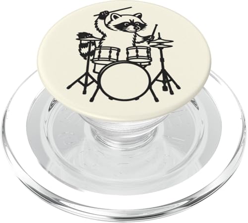 Lustiger Waschbär, Schlagzeuger, Schlagzeug, Musikliebhaber, Jungen und Mädchen PopSockets PopGrip für MagSafe Lustiger Waschbär, Schlagzeuger, Schlagzeug, Musikliebhaber, Jungen und Mädchen PopSockets PopGrip für MagSafe von ANIMALDRUMSNROLL