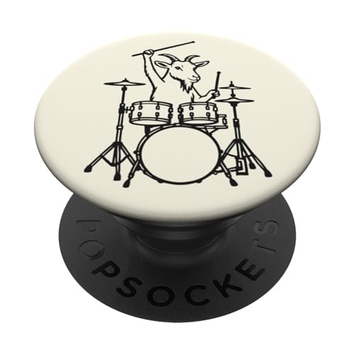 Lustiger Ziegenschlagzeuger, Schlagzeuger, Schlagzeug, Musikliebhaber, Jungen und Mädchen PopSockets Klebender PopGrip Lustiger Ziegenschlagzeuger, Schlagzeuger, Schlagzeug, Musikliebhaber, Jungen und Mädchen PopSockets Klebender PopGrip von ANIMALDRUMSNROLL