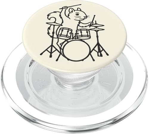 Lustiges Eichhörnchen, Schlagzeuger, Schlagzeug, Musikliebhaber, Jungen und Mädchen PopSockets PopGrip für MagSafe Lustiges Eichhörnchen, Schlagzeuger, Schlagzeug, Musikliebhaber, Jungen und Mädchen PopSockets PopGrip für MagSafe von ANIMALDRUMSNROLL