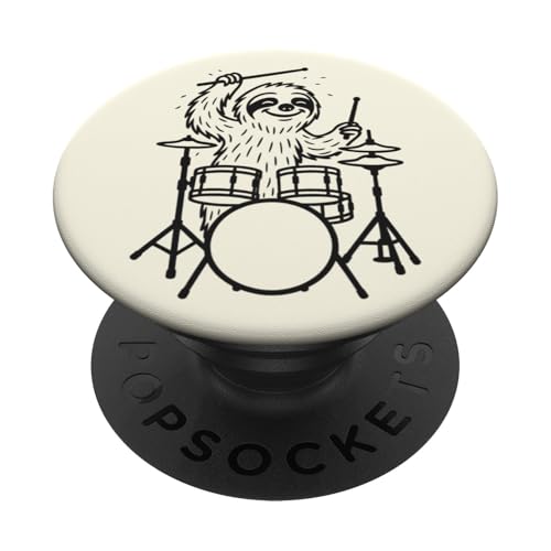 Lustiges Faultier Schlagzeug Schlagzeug Musikliebhaber Jungen Mädchen PopSockets Klebender PopGrip Lustiges Faultier Schlagzeug Schlagzeug Musikliebhaber Jungen Mädchen PopSockets Klebender PopGrip von ANIMALDRUMSNROLL