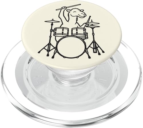 Lustiges Kamel-Trommel-Trommeln, Musikliebhaber, Jungen und Mädchen PopSockets PopGrip für MagSafe von ANIMALDRUMSNROLL