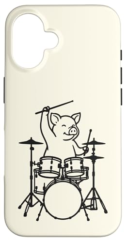 Lustiges Schwein, Schlagzeuger, Schlagzeug, Musikliebhaber, Jungen und Mädchen Hülle für iPhone 16 Lustiges Schwein, Schlagzeuger, Schlagzeug, Musikliebhaber, Jungen und Mädchen Hülle für iPhone 16 von ANIMALDRUMSNROLL