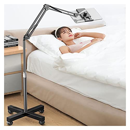 ANJIUHUI Verstellbarer Tablet-Ständer mit langem Arm, Tablet-Bodenständer, höhenverstellbar, für Bett, Tablet-Ständer, Fußbodenständer, geeignet für 8,9 cm bis 27,9 cm Geräte von ANJIUHUI