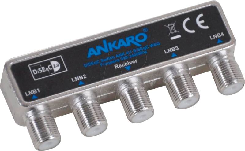 ANK 4/1 WSG - DiSEqC Schalter, V2.0 Umschalter, für 4 LNB von ANKARO