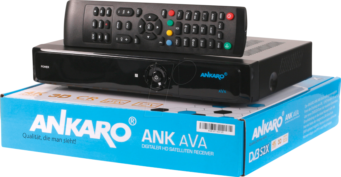 ANK AVA - Receiver, DVB-S2X, 4K@60 Hz, mit PVR von ANKARO