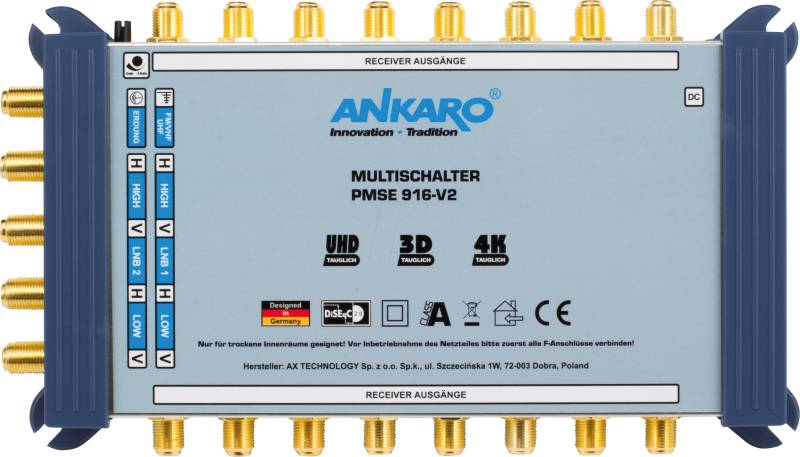 ANK PMSE-916-V2 - Multischalter 9 in 16, Terrestrik regelb. von ANKARO