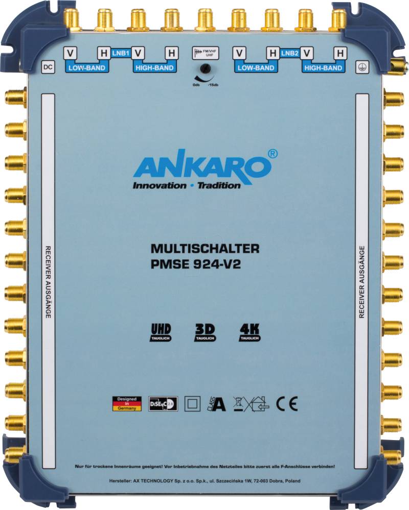 ANK PMSE-924-V2 - Multischalter 9 in 24, Terrestrik regelb. von ANKARO