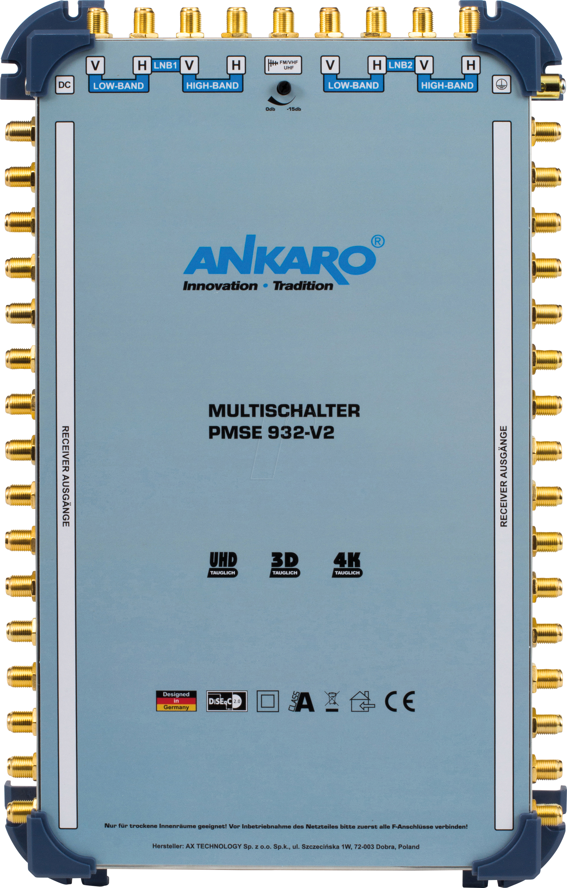 ANK PMSE-932-V2 - Multischalter 9 in 32, Terrestrik regelb. von ANKARO