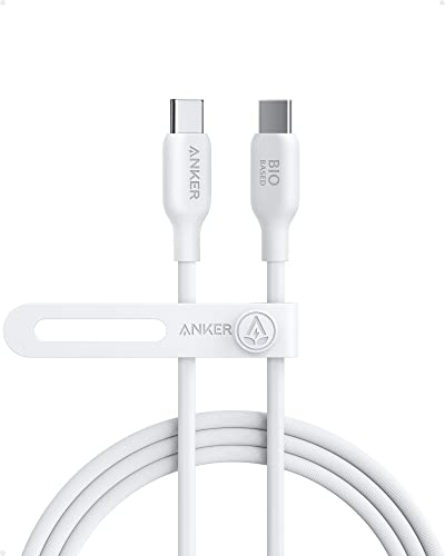 ANKER 543 USB C auf USB C Kabel (240W, 180cm), USB 2.0 Bio-Kabel, Kompatibel mit iPhone 15/15Pro/15Plus/15ProMax, MacBook Pro 2020, iPad Pro 2020, iPad Air 4, Samsung Galaxy S23, und mehr (Aurora) von ANKER