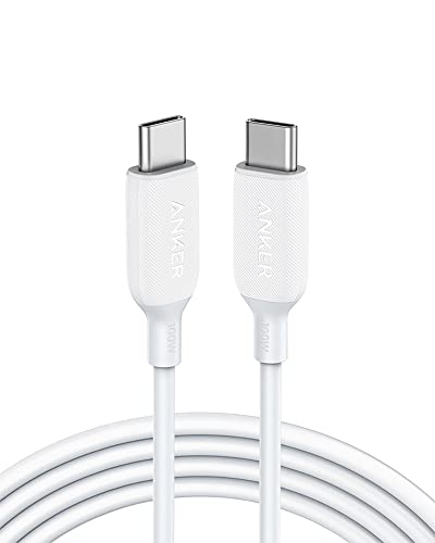 ANKER PowerLine III USB-C auf USB-C Ladekabel, 100W Typ-C Kabel 2.0, Blitzschnelles Aufladen mit PD, für MacBook Pro 2020, iPad Pro 2020, Galaxy S10 S9 S8 Plus, Pixel, Switch, LG und mehr(Weiß) von ANKER