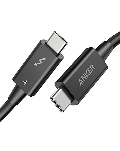 ANKER Thunderbolt 4 Kabel 70cm lang, 8K Display/40 Gbps Datentransfer/100W USB-C Ladekabel, kompatibel mit iPhone 15, USB-C MacBooks, iPad Pro, Hubs, Docks, Intel Thunderbolt Zertifiziert von ANKER