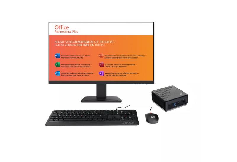ANKERMANN-PC Office Cubi V3 Bundle PC-Set (Intel Intel Core i7, iGPU, 32 GB RAM, 1000 GB SSD, Luftkühlung) von ANKERMANN-PC