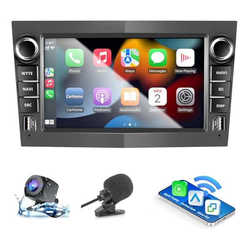 ANKEWAY Autoradio für Opel Corsa/Astra/Zafira/Meriva/Combo mit Android Auto und Wireless CarPlay, RDS Car Radio Android Stereo [2G+32G] mit Rückfahrkamera/Mikrofon/Canbus-Box/App Store/USB-Anschluss von ANKEWAY