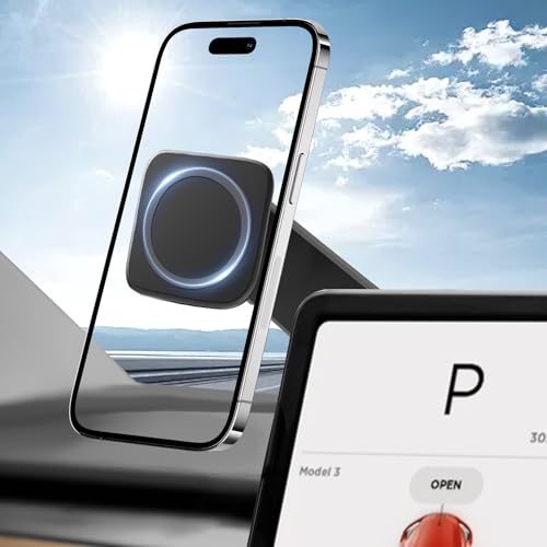 ANKEWAY Magsafe Autohalterung für Tesla Model Y 3 S X, Tesla Bildschirm Magnet Auto Handyhalterung, Auto Armaturenbrett Telefonhalterung, Tesla Zubehör 2024, Kompatibel mit Allen Mobiltelefonen von ANKEWAY