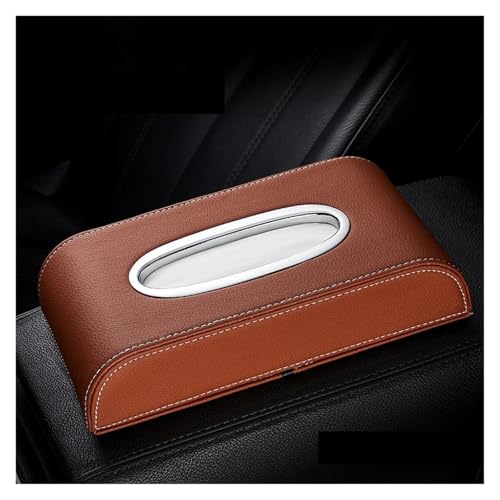ANKOULA Universal Organizer Auto Abdeckung Armlehne Typ Leder Tissue Box Hause Tragbare(Brown) von ANKOULA