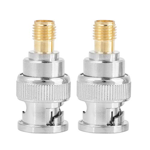 ANKROYU 2 Stück Koaxialstecker, Kupfer-BNC-Stecker auf SMA-Buchse, HF-Stecker, BNC-auf-SMA-Adapter, HF-Adapter Für Antennenanschluss, Kupferkonstruktion von ANKROYU