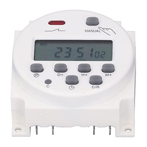 ANKROYU CN101A -Timerschalter, ABS -Programmierrelaisschalter, Anti -Interferenz -Zeitrelaisschalter, Kompakt -Timer -Relais für die Steuerung von Straßenleuchten von ANKROYU