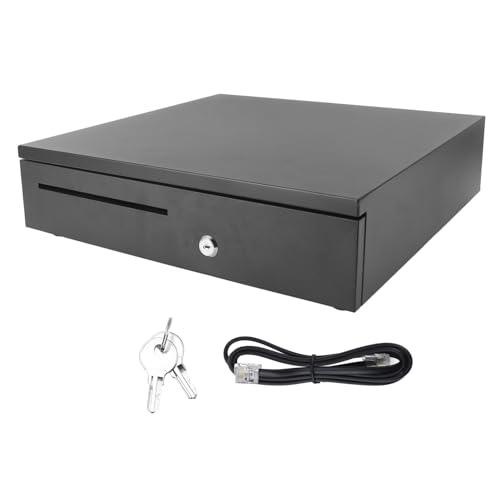 ANKROYU Edelstahl -Registrierkasse Schublade 5 Bill 8 Münzschlitze sichern Cash Box mit RJ11 Interface 3 Positionsschlüssel für kleine Unternehmen Gewerblicher Verwendung langlebig und von ANKROYU