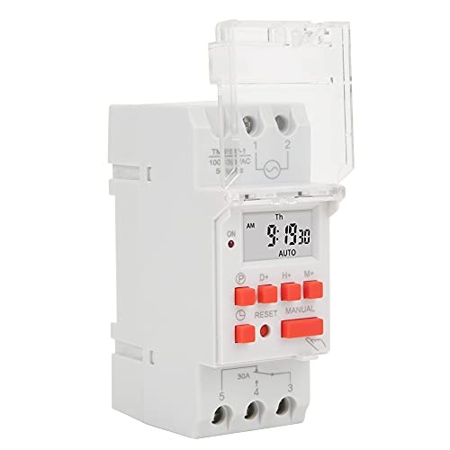 ANKROYU TM919B 1 Wöchentlicher Timerschalter, programmierbare Kunststoff -Zeitrelais, LCD -Display -Timer -Steuerrelais, 35 -mm -DIN -Schienenschalter für Home von ANKROYU