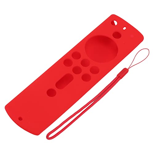 Fernbedienung Silikonfall Schockdes Anti -Schlupf -Schutzschutz für Fire TV Stick 4k 2018 Fern -Weichhautfreundlicher Material präzise Ausschnitte langlebiger Design (Rot) von ANKROYU