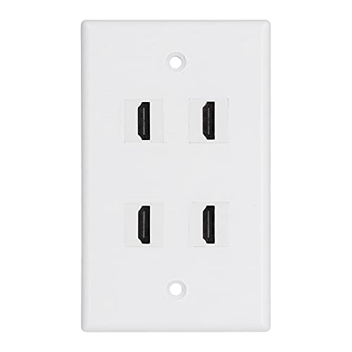 HD Multimedia Schnittstelle Wallplatte US Standard ABS Outlet Panel 4 Anschlüsse für AV -Empfänger Heimkino -System 70x115mmmm HD Multimedia Schnittstelle Wallplatte US Standard ABS Outlet Panel 4 Anschlüsse für AV -Empfänger Heimkino -System 70x115mmmm von ANKROYU