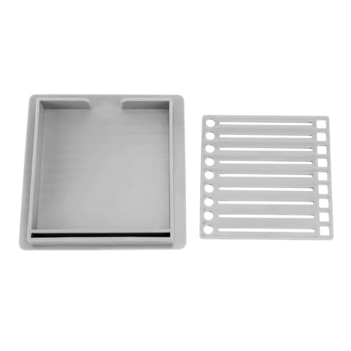 Haftnotizhalter-Organizer, durchsichtiger Rahmen, Vorlagenbox für 3 x 3 Zoll große Notizblöcke, Büro- und Schulbedarf, ABS-Material (Grau) von ANKROYU