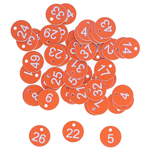 Nummeriertes Etikett rundes Bienenstock -Tag Hochqualität Haltbares ABS -Material Einfache Schöne Design Bühnenschilder Tierhemmung Beschilderung Marke 3,6 cm 1,4in 4mm 0,2in 50pcs (Zahlen 1-50) von ANKROYU