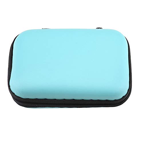 Premium Earphone Storage Hülle Langlebige Eva -Material tragbarer Tragekapsel Organizer Box für Reisebotten Arbeit School Farboptionen Rot Blau Black Pink Compact Größe 12x8x4cm (Blau) von ANKROYU