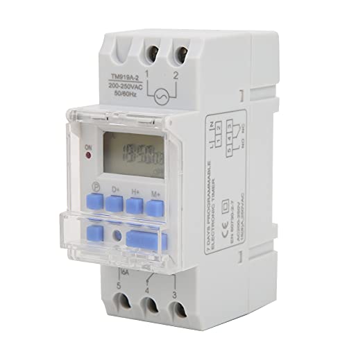 TM919A 2 Timer -Switches, Kunststoff 7 Tage programmierbares digitaler Timer, LCD -Display -Timer -Steuerungsschalter mit Countdown -Funktion für Haushaltsgeräte von ANKROYU