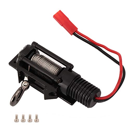 Voller CNC Metal RC Winch Ersatz -Upgrade -Teilezubehör für 1/10 SCX10 Axial Crawler D90 Black Silver Lightweight High Performance Haltbar (Schwarz FZ0019BL) von ANKROYU