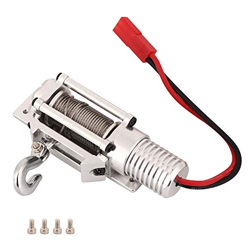 Voller CNC Metal RC Winch Ersatz -Upgrade -Teilezubehör für 1/10 SCX10 Axial Crawler D90 Black Silver Lightweight High Performance Haltbar (Silber Fz0019s) von ANKROYU