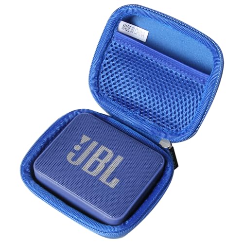 Anleo Hartschalen-Reiseetui für JBL GO2, wasserdicht, ultra-tragbar, Bluetooth-Lautsprecher (blau) von ANLEO