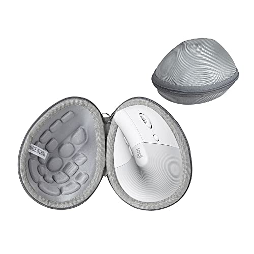Anleo Hartschalentasche für Logitech Lift Vertikale ergonomische Maus (Grau) von ANLEO