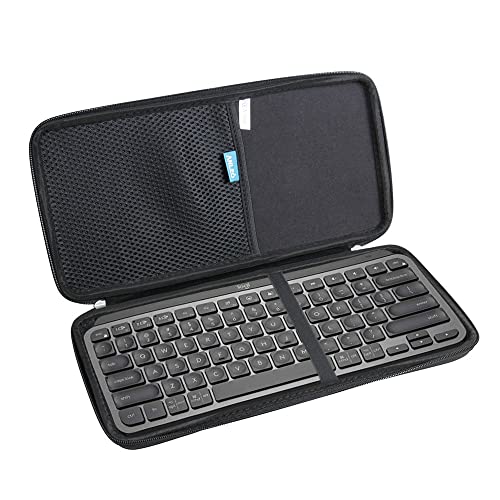 Anleo Hartschalentasche für Logitech MX Keys Mini Minimalistische kabellose beleuchtete Tastatur (schwarz) von ANLEO