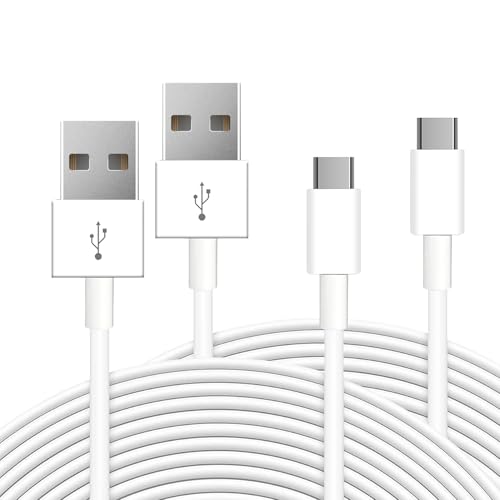 ANLINK USB-C-Kabel, 3 m lang, USB-A auf USB-C-Lade- und Datensynchronisationskabel, für Überwachungskameras, Handys, Tablets und mehr, 2er Pack von ANLINK