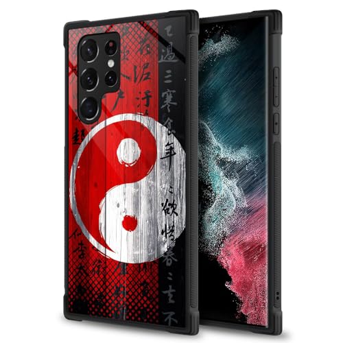 ANLUN STORE Kompatibel mit Samsung Galaxy S24 Ultra Hülle, Yin Yang Rot Galaxy S24 Ultra Hüllen für Jungen und Herren, kratzfeste, stoßfeste Schutzhülle für Samsung S24 Ultra Hülle 17,5 cm (6,9 Zoll) von ANLUN STORE