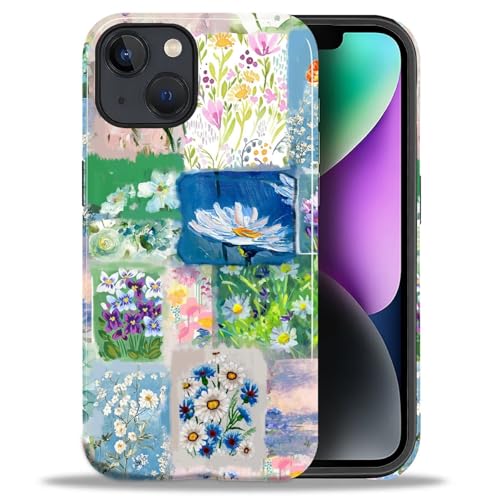 ANLUN STORE Schutzhülle für iPhone 14, iPhone 13 – Hybrid-Doppelschutz, weiches TPU + hartes Polycarbonat, stoßfest, kratzfest und schlank, Schutzhülle für Damen und Herren [Collage, Aquarell ANLUN STORE Schutzhülle für iPhone 14, iPhone 13 – Hybrid-Doppelschutz, weiches TPU + hartes Polycarbonat, stoßfest, kratzfest und schlank, Schutzhülle für Damen und Herren [Collage, Aquarell von ANLUN STORE