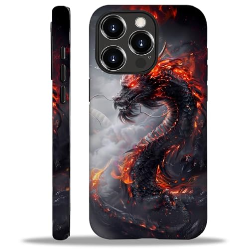 Kompatibel mit iPhone 16 Pro Max Hülle, Dragon of Mist Fire Pattern 2 in 1 Doppelter Schutz, Anti-Kratzer Stoßfest Hülle Kompatibel mit iPhone 16 Pro Max Hülle, Dragon of Mist Fire Pattern 2 in 1 Doppelter Schutz, Anti-Kratzer Stoßfest Hülle von ANLUN STORE