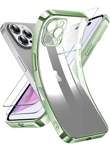 ANLYGOLD Handyhülle Kompatibel mit iPhone 16 Pro Hülle, iPhone 16 Pro Hülle mit Kameraschutz Niemals Gelb Ultra Dünn Crystal Clear Silikon Schutzhülle - Grün ANLYGOLD Handyhülle Kompatibel mit iPhone 16 Pro Hülle, iPhone 16 Pro Hülle mit Kameraschutz Niemals Gelb Ultra Dünn Crystal Clear Silikon Schutzhülle - Grün von ANLYGOLD