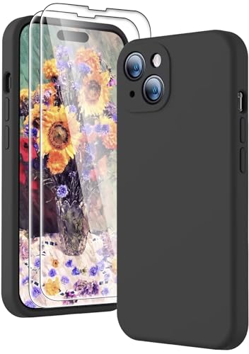ANLYGOLD Handyhülle für iPhone 15 Hülle mit 2 Stück Panzerfolie, Kameraschutz Ultra Microfiber TPU Silikon Case Rundumschutz Kratzfeste Schutzhülle für iPhone 15 Hülle - Schwarz ANLYGOLD Handyhülle für iPhone 15 Hülle mit 2 Stück Panzerfolie, Kameraschutz Ultra Microfiber TPU Silikon Case Rundumschutz Kratzfeste Schutzhülle für iPhone 15 Hülle - Schwarz von ANLYGOLD