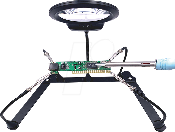 ANMAS MG511 - Platinenhalter, mit 4 flexiblen Armen und Lupe von ANMAS