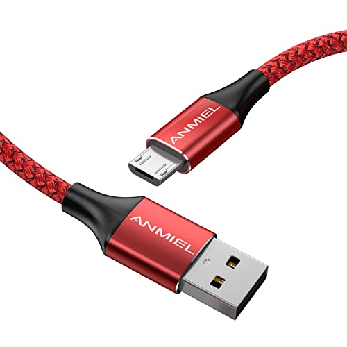 ANMIEL Micro USB Kabel 3M 2.4A Android Schnellladekabel Micro Datenladekabel Nylon USB Ladekabel für Samsung Galaxy S7 S6 S5 J7,Huawei, Sony,LG,Kindle Fire,Fire HD Tablets,PS4,Nexus,HTC,Nokia von ANMIEL