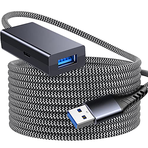 ANMIEL USB 3.0-Verlängerungskabel 5M,geflochtenes USB-Typ A Stecker auf Buchse kabel,5Gbit/s schnelle Datenübertragung für Gamepad,culus Rift/Quest/Quest 2 VR/LinkValve Index VR,Xbox,Drucker,Kamera von ANMIEL