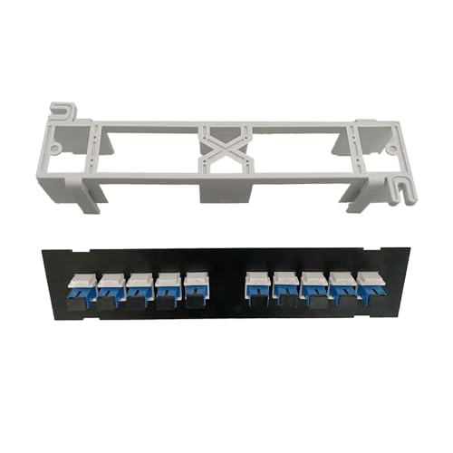 ANMITI 10Port Glasfaser Patchpanel RJ45 10G Ready Kunststoffgehäuse Farbcodierte Beschriftung Für T568A Und T568B Verkabelung Schwarz von ANMITI